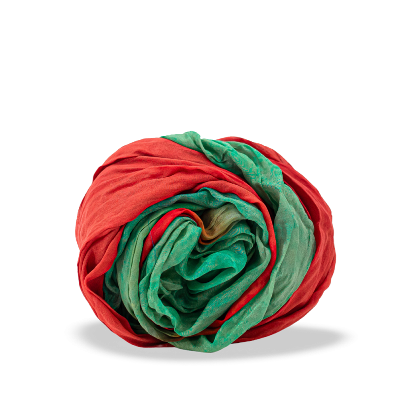 Foulard • La Gardienne (rouge/vert foncé)