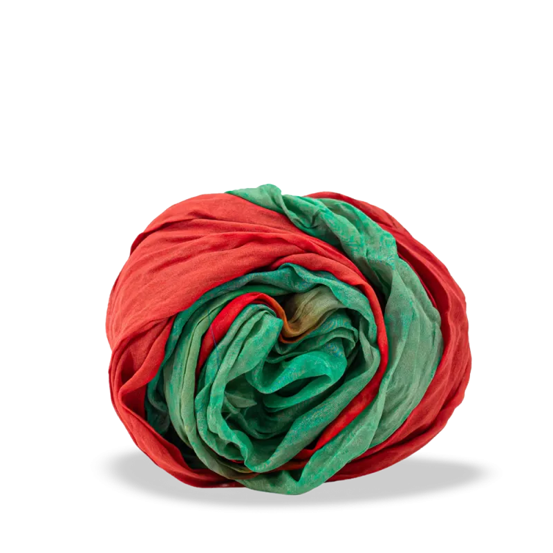 Foulard • La Gardienne (rouge/vert foncé)