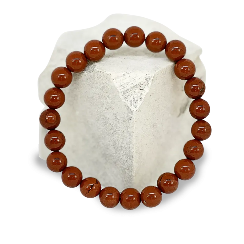 Bracelet Jaspe Rouge 8mm