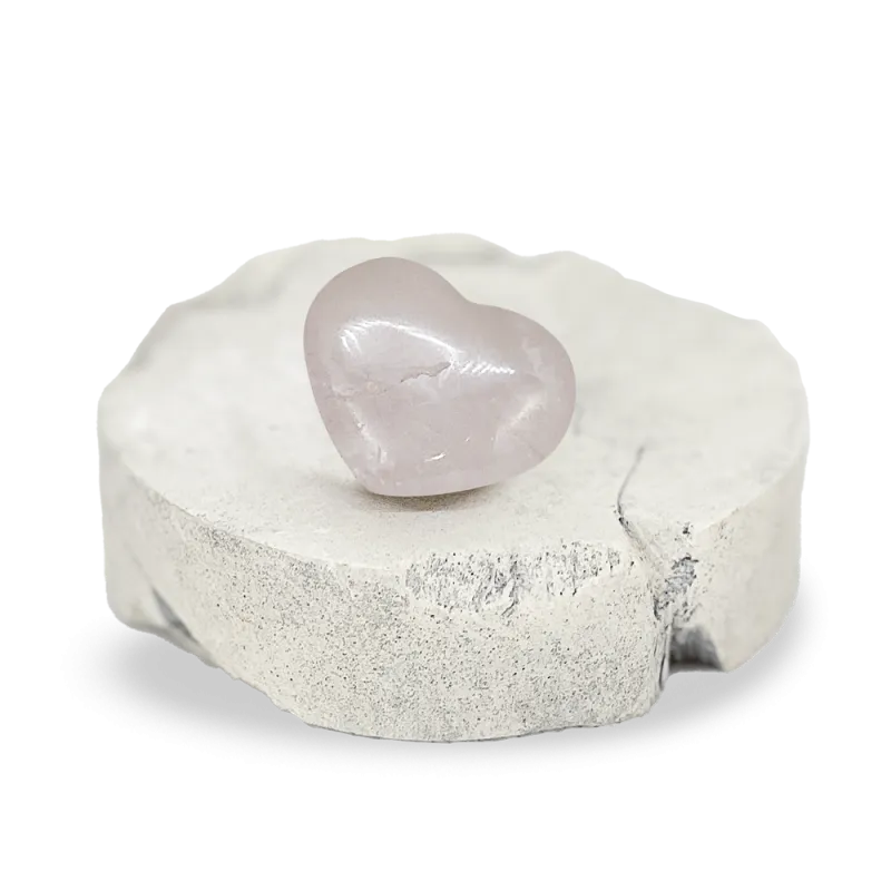 Coeur en Quartz Rose