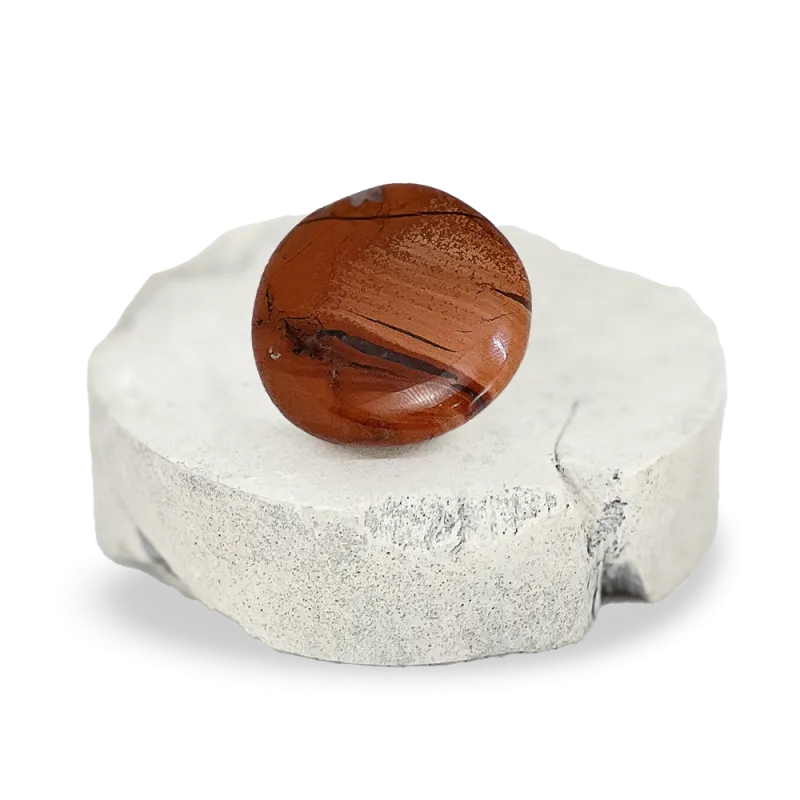 Galet Plat en Jaspe Rouge