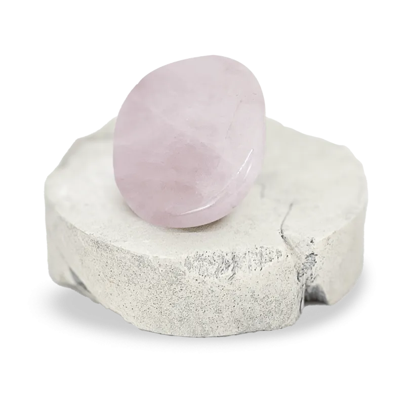 Galet Plat en Quartz Rose