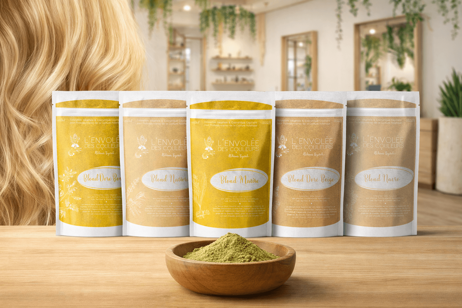 Coloration végétale blonde pour les professionnels
