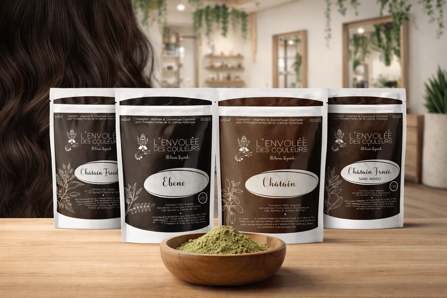 Coloration végétale brune pour les professionnels