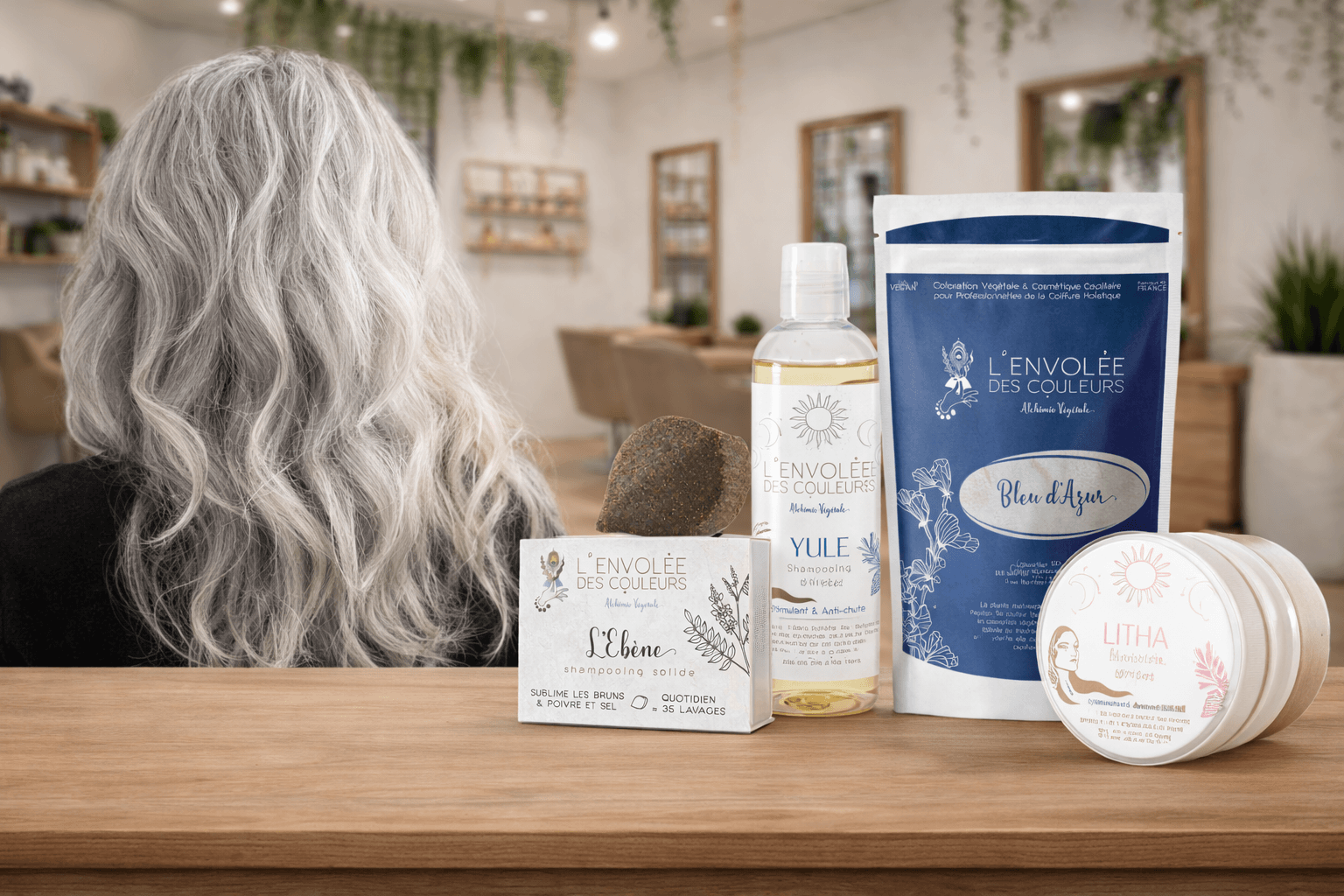 Produits cheveux blancs naturel pour les professionnels de la coiffure