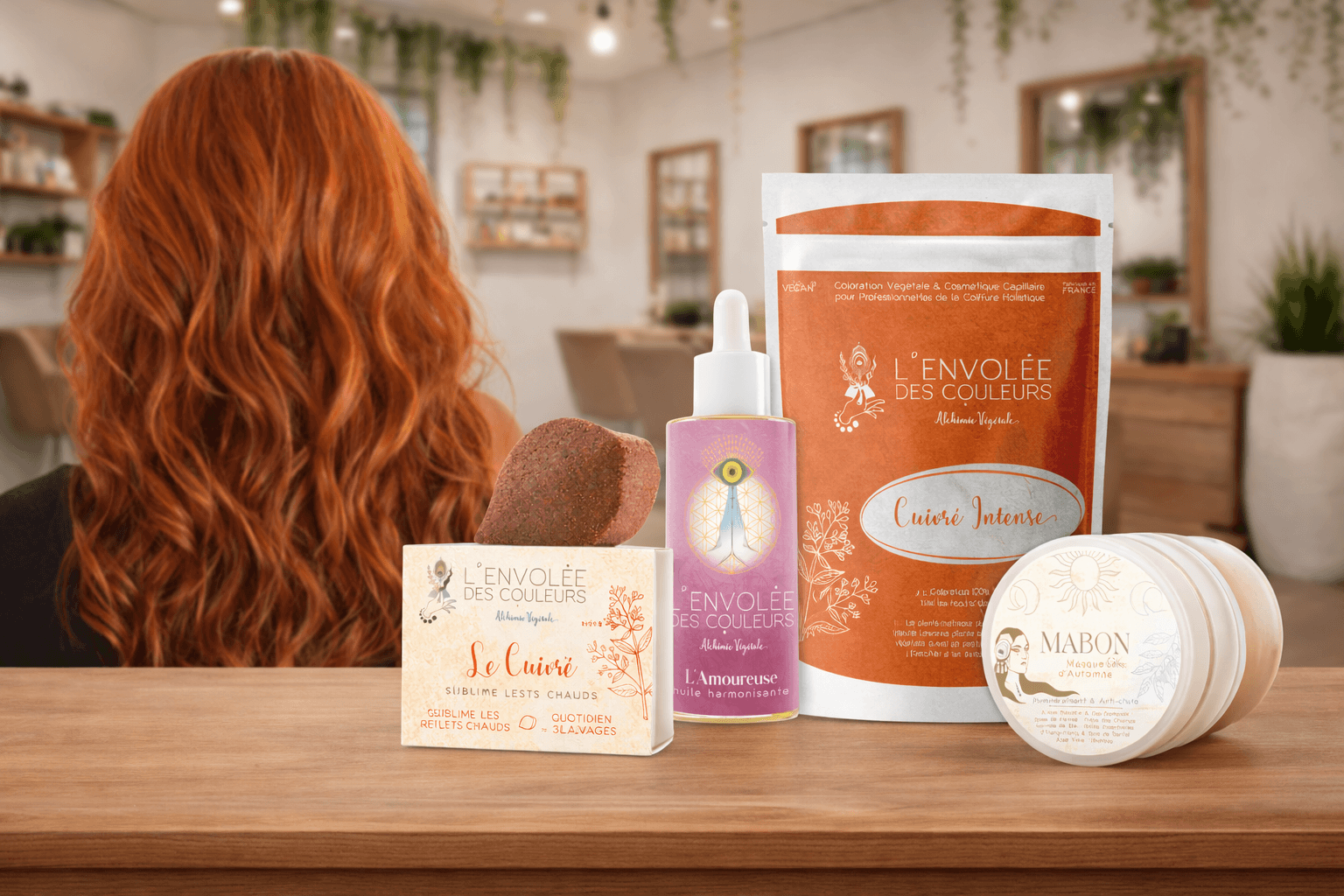 Produits cheveux cuivrés naturel pour les professionnels de la coiffure