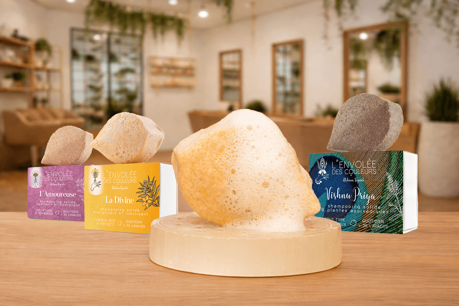 Shampooing végétal solide pour les professionnels de la coiffure
