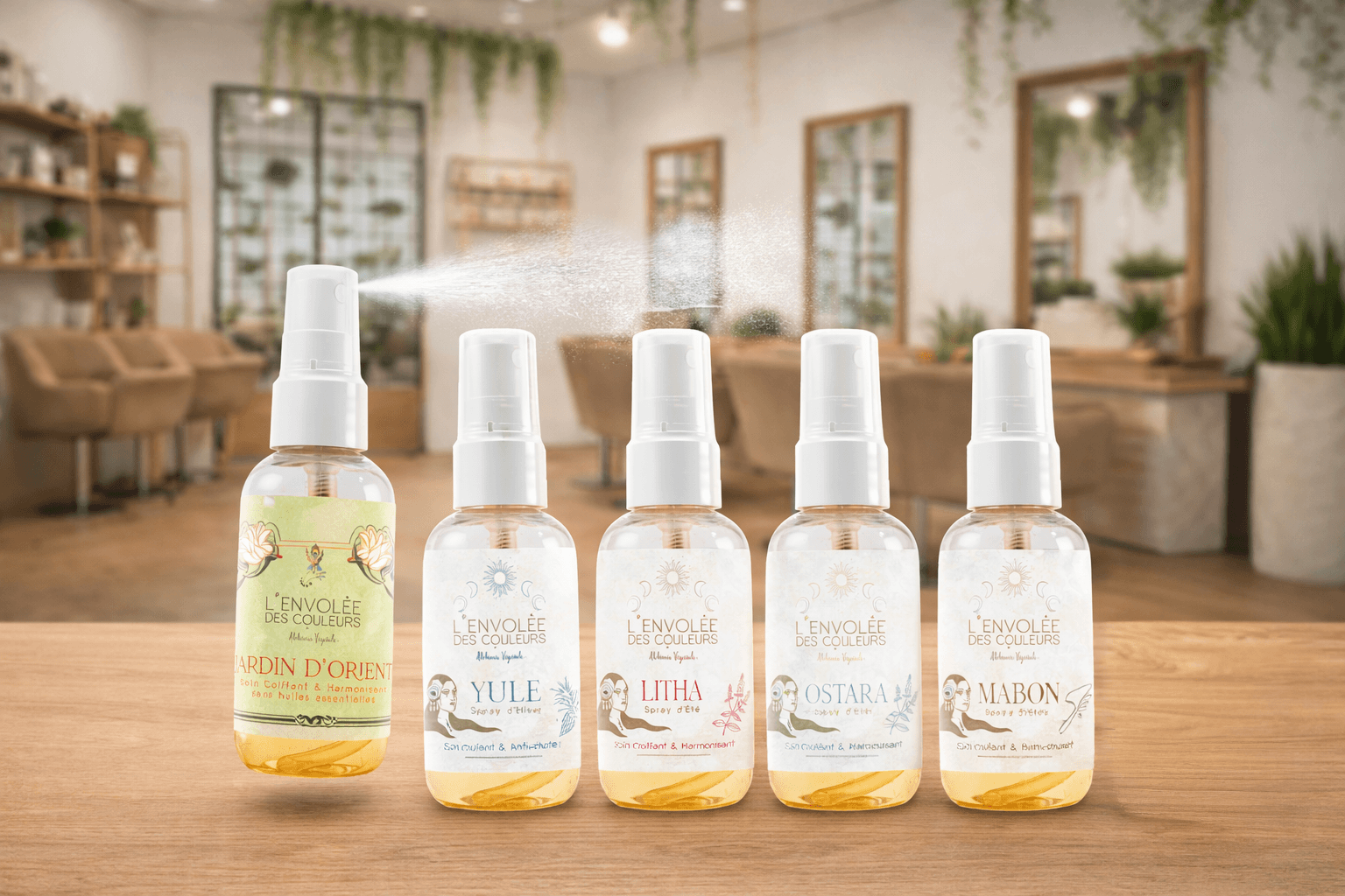 Spray végétal cheveux pour les professionnels de la coiffure